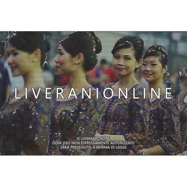 Grid girls on the drivers parade. 21.09.2014. Formula 1 World Championship, Rd 14, Singapore Grand Prix, Singapore, Singapore, Race Day. AG ALDO LIVERANI SAS ONLY ITALY