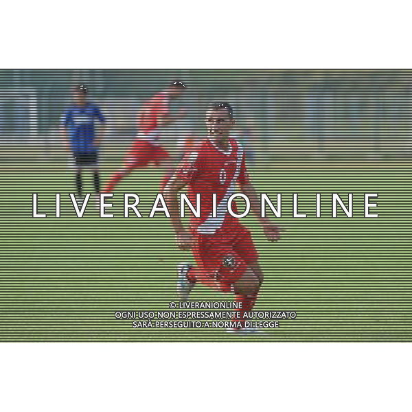 Meda (MB) 21-09-2014 Stadio Citta\' di Meda Campionato Lega PRO girone A - 5Â° giornata Renate - Mantova nella foto Caridi esulta dopo il 2 a 1 Mantova foto Roberto Garavaglia - ag. Aldo Liverani sas
