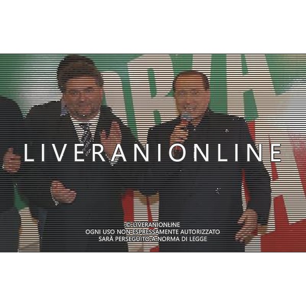 silvio berlusconi con il sindaco di sirmione alessandro mattinzoli FORZA ITALIA SCUOLA DI FORMAZIONE POLITICA #FORZAFUTURO .sirmione(BS) 21 settembre 2014 ph Fotolive/Alessio Guitti AG ALDO LIVERANI SAS
