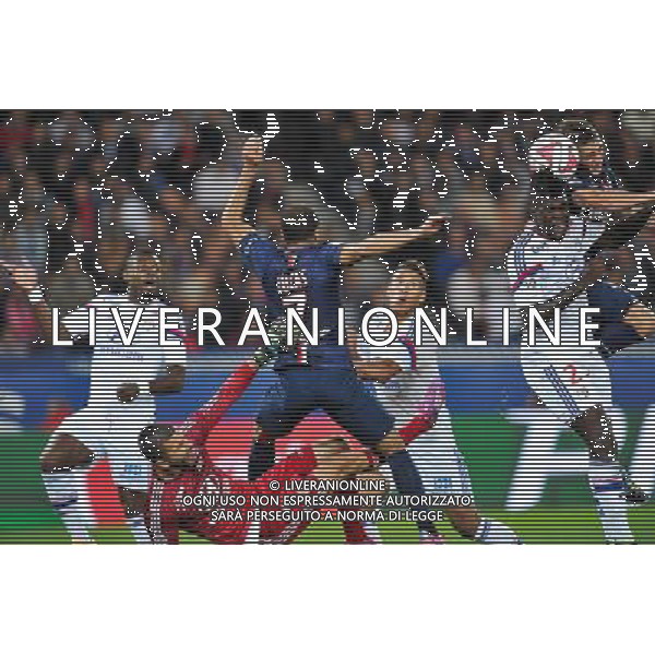 Anthony LOPES / LUCAS / Samuel UMTITI / Marco VERRATTI - 21.09.2014 - Paris Saint Germain / Lyon - 6eme journee de Ligue 1 - Photo : Aurelien Meunier / Icon Sport AG ALDO LIVERANI SAS ONLY ITALY