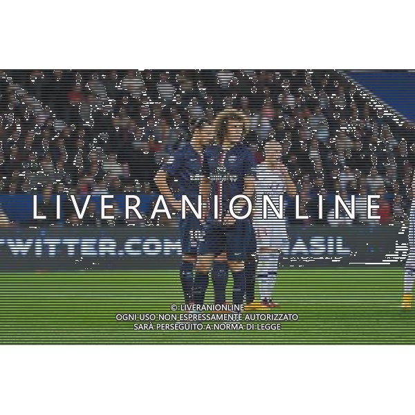 Zlatan IBRAHIMOVIC / David LUIZ - 21.09.2014 - Paris Saint Germain / Lyon - 6eme journee de Ligue 1 - Photo : Aurelien Meunier / Icon Sport AG ALDO LIVERANI SAS ONLY ITALY