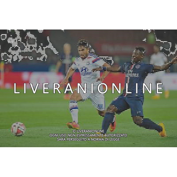 Nabil FEKIR / Serge AURIER - 21.09.2014 - Paris Saint Germain / Lyon - 6eme journee de Ligue 1 - Photo : Aurelien Meunier / Icon Sport AG ALDO LIVERANI SAS ONLY ITALY