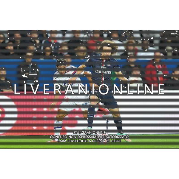 Nabil FEKIR / David LUIZ - 21.09.2014 - Paris Saint Germain / Lyon - 6eme journee de Ligue 1 - Photo : Aurelien Meunier / Icon Sport AG ALDO LIVERANI SAS ONLY ITALY
