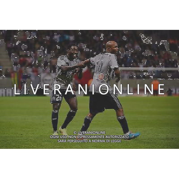 Joie Marseille - Andre AYEW / Brice DJA DJEDJE - 23.09.2014 - Reims / Marseille - 7eme journee de Ligue 1 - Photo : Fred Porcu / Icon Sport AG ALDO LIVERANI SAS ONLY ITALY