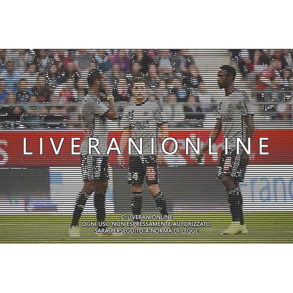 Alaixys ROMAO / Florian THAUVIN / Nicolas NKOULOU - 23.09.2014 - Reims / Marseille - 7eme journee Ligue 1 Photo : Fred Porcu / Icon Sport /Agenzia Aldo Liverani sas - ITALY ONLY - EDITORIAL USE ONLY