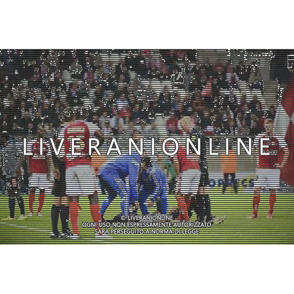 KO Nicolas NKOULOU - 23.09.2014 - Reims / Marseille - 7eme journee Ligue 1 Photo : Fred Porcu / Icon Sport /Agenzia Aldo Liverani sas - ITALY ONLY - EDITORIAL USE ONLY