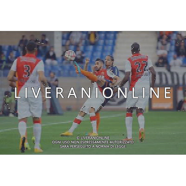 Yannick CARRASCO / Daniel CONGRE - 24.09.2014 - Montpellier / Monaco - 7eme journee de Ligue 1 Photo : Nicolas Guyonnet / Icon Sport /Agenzia Aldo Liverani sas - ITALY ONLY - EDITORIAL USE ONLY