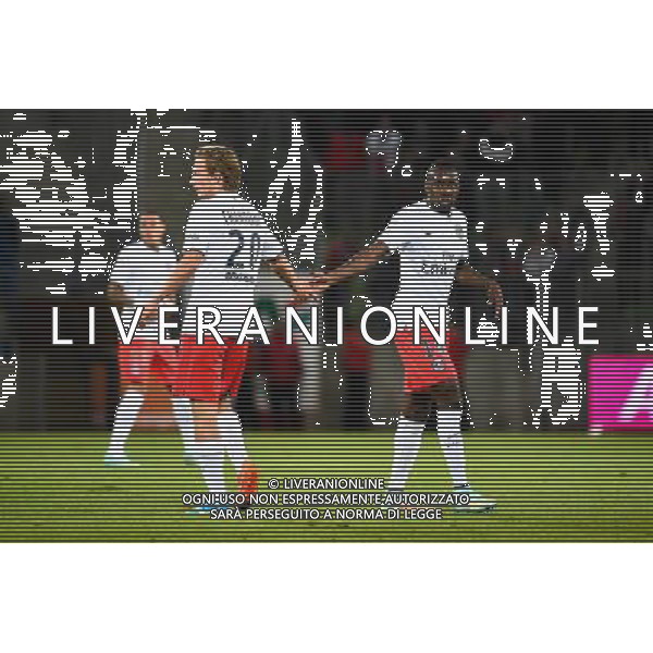Clement CHANTOME / Blaise MATUIDI - 24.09.2014 - Caen / PSG - 7eme journee de Ligue 1 Photo : Fred Porcu / Icon Sport AG ALDO LIVERANI SAS ONLY ITALY