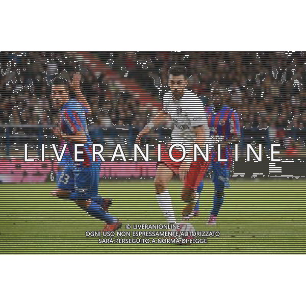 Jean CALVE / Javier PASTORE - 24.09.2014 - Caen / PSG - 7eme journee de Ligue 1 Photo : Fred Porcu / Icon Sport AG ALDO LIVERANI SAS ONLY ITALY