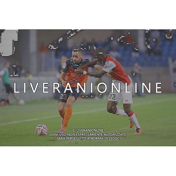 Jamel SAIHI / Geoffrey KONDOGBIA - 24.09.2014 - Montpellier / Monaco - 7eme journee de Ligue 1 Photo : Nicolas Guyonnet / Icon Sport AG ALDO LIVERANI SAS ONLY ITALY