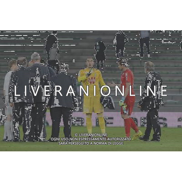 Contestation Bordeaux / Stephane RUFFIER / Cedric CARRASSO - 25.09.2014 - Saint Etienne / Bordeaux - 7e journee de Ligue 1 Photo: Jean Paul Thomas / Icon Sport AG ALDO LIVERANI SAS ONLY ITALY