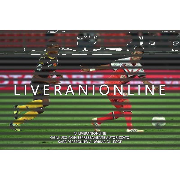 Fabrice ABRIEL / Robert MAAH - 26.09.2014 - Valenciennes / Orleans - 9eme journee de Ligue 2 Photo : Dave Winter / Icon Sport /Agenzia Aldo Liverani sas - ITALY ONLY - EDITORIAL USE ONLY