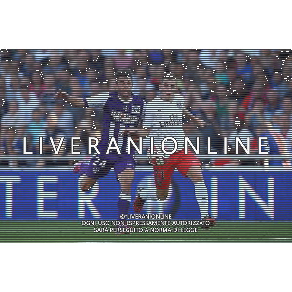 Pavle NINKOV / Lucas DIGNE - 27.09.2014 - Toulouse / PSG - 8eme journee de Ligue 1 Photo : Manuel Blondeau / Icon Sport AG ALDO LIVERANI SAS ONLY ITALY