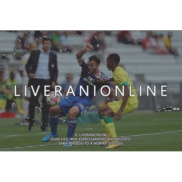 Steed MALBRANQUE / Chaker ALHADHUR - 28.09.2014 - Nantes / Lyon - 8eme journee de Ligue 1 Photo : Vincent Michel / Icon Sport AG ALDO LIVERANI SAS ONLY ITALY