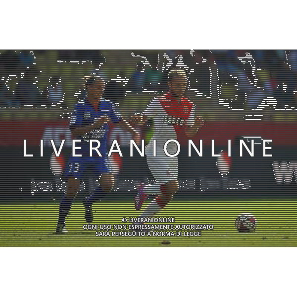 Niklas HULT / Valere GERMAIN - 27.09.2014 - Monaco / Nice - 8eme journee de Ligue 1 Photo : Neal Simpson / Icon Sport AG ALDO LIVERANI SAS ONLY ITALY