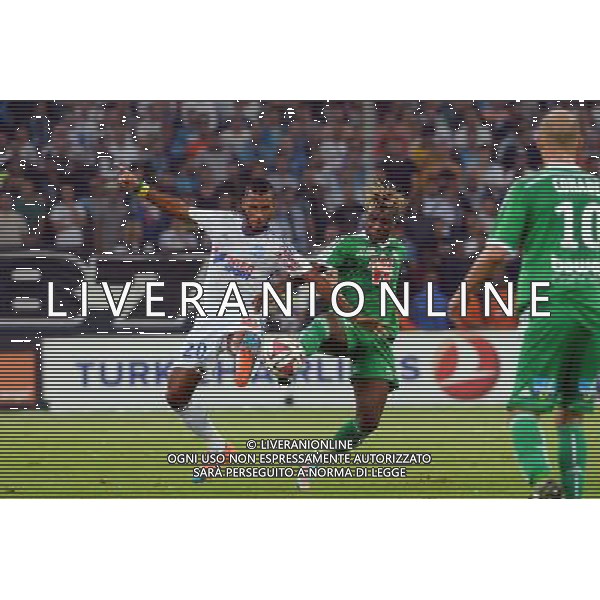 Alaixys ROMAO / Allan SAINT MAXIMIN - 28.09.2014 - Marseille / Saint Etienne - 8eme journee de Ligue 1 Photo : Gaston Petrelli / Icon Sport AG ALDO LIVERANI SAS ONLY ITALY