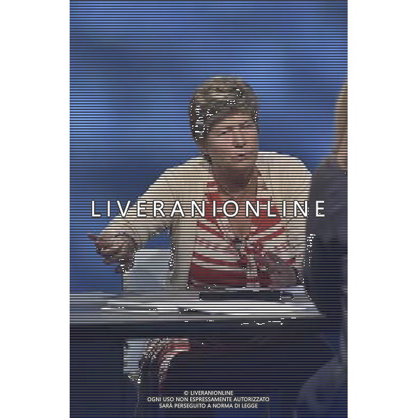 Susanna Camusso ospite della trasmissione televisiva in 1/2h a Roma 28 settembre 2014 ©Corradetti/Agenzia Aldo Liverani sas