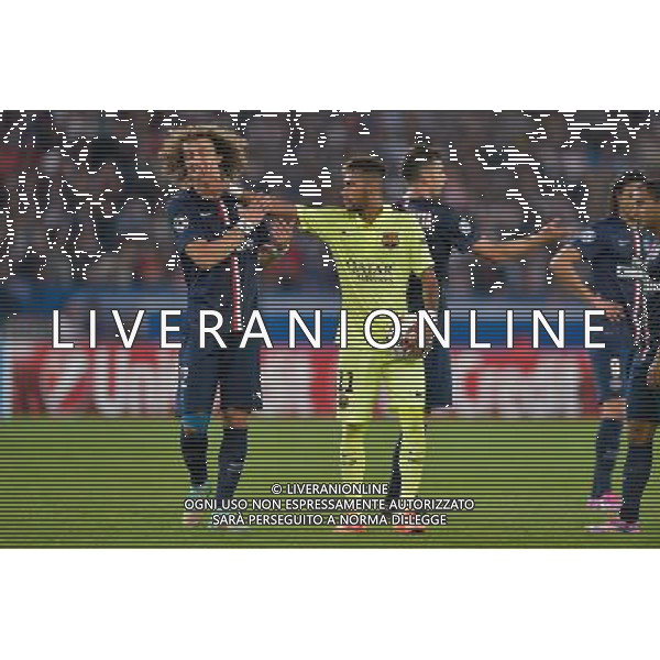 David Luiz / Neymar - 30.09.2014 - Paris Saint Germain / Barcelone - Champions League Photo : Aurelien Meunier / Icon Sport AG ALDO LIVERANI SAS ONLY ITALY