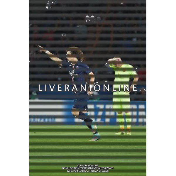 Joie David LUIZ / Deception Jeremy MATHIEU - 30.09.2014 - Paris Saint Germain / Barcelone - Champions League Photo : Dave Winter / Icon Sport AG ALDO LIVERANI SAS ONLY ITALY