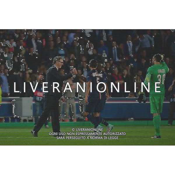 Joie Laurent BLANC / Blaise MATUIDI - 30.09.2014 - Paris Saint Germain / Barcelone - Champions League Photo : Dave Winter / Icon Sport AG ALDO LIVERANI SAS ONLY ITALY