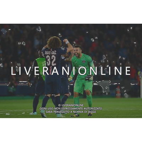 Joie David LUIZ / Salvatore SIRIGU - 30.09.2014 - Paris Saint Germain / Barcelone - Champions League Photo : Dave Winter / Icon Sport AG ALDO LIVERANI SAS ONLY ITALY