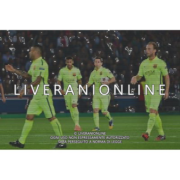 Joie NEYMAR / Lionel MESSI - 30.09.2014 - Paris Saint Germain / Barcelone - Champions League Photo : Dave Winter / Icon Sport AG ALDO LIVERANI SAS ONLY ITALY