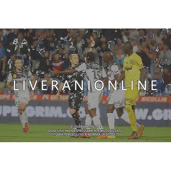 Philippe KALT / expulsion Mamadou SAMASSA - 27.09.2014 - Montpellier / Guingamp - 8eme journee de Ligue 1 Photo : Nicolas Guyonnet / Icon Sport /Agenzia Aldo Liverani sas - ITALY ONLY - EDITORIAL USE ONLY