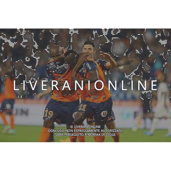 joie Victor Hugo MONTANO / Souleymane CAMARA - 27.09.2014 - Montpellier / Guingamp - 8eme journee de Ligue 1 Photo : Nicolas Guyonnet / Icon Sport /Agenzia Aldo Liverani sas - ITALY ONLY - EDITORIAL USE ONLY