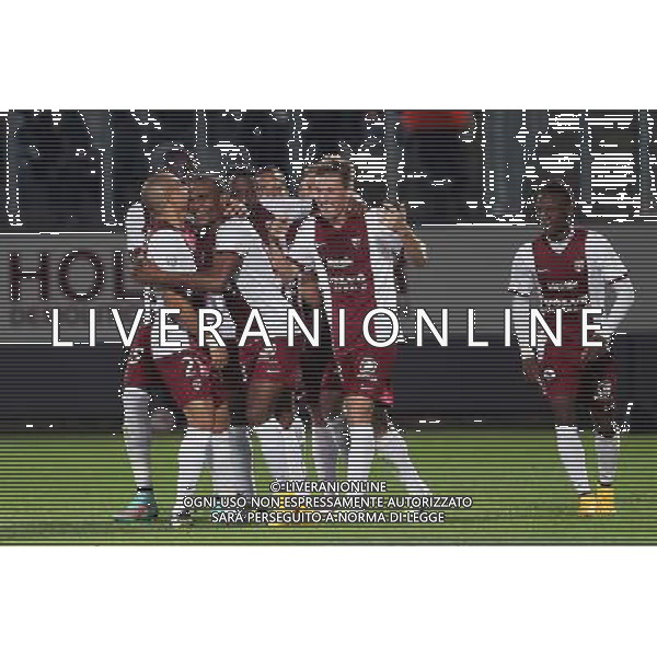 Joie Metz - Aheme KASHI / Florent MALOUDA / Gaetan BUSSMANN - 27.09.2014 - Metz / Reims - 8eme journee de Ligue 1 Photo : Fred Marvaux / Icon Sport /Agenzia Aldo Liverani sas - ITALY ONLY - EDITORIAL USE ONLY