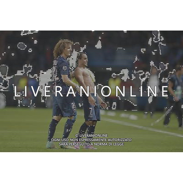 David LUIZ / LUCAS - 30.09.2014 - Paris Saint Germain / Barcelone - Champions League Photo : Aurelien Meunier / Icon Sport /Agenzia Aldo Liverani sas - ITALY ONLY - EDITORIAL USE ONLY - PSG - BARCELLONA