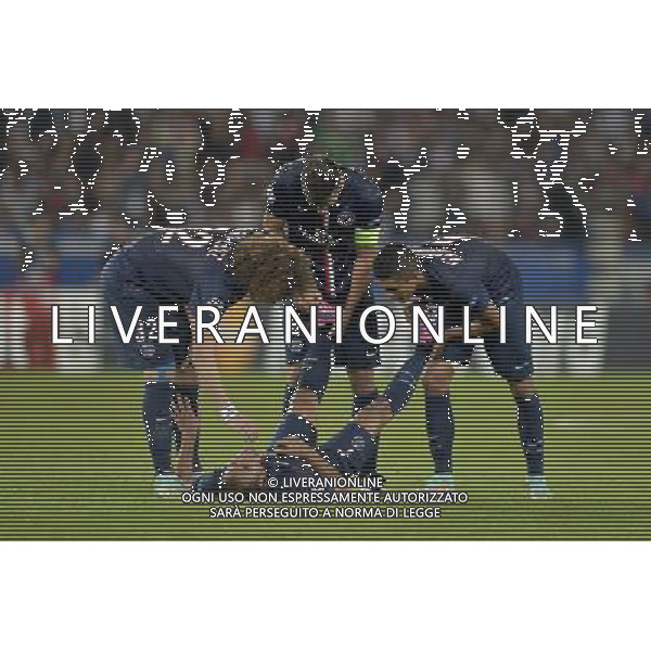 David LUIZ / LUCAS / Thiago MOTTA / MARQUINHOS - 30.09.2014 - Paris Saint Germain / Barcelone - Champions League Photo : Aurelien Meunier / Icon Sport /Agenzia Aldo Liverani sas - ITALY ONLY - EDITORIAL USE ONLY - PSG - BARCELLONA