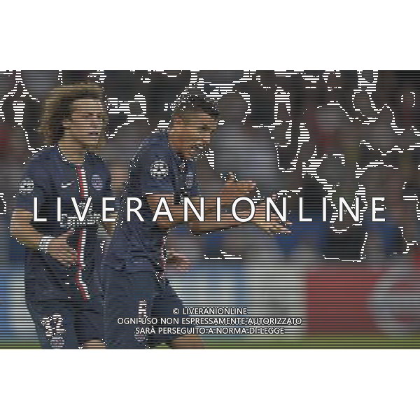 David LUIZ / MARQUINHOS - 30.09.2014 - Paris Saint Germain / Barcelone - Champions League Photo : Aurelien Meunier / Icon Sport /Agenzia Aldo Liverani sas - ITALY ONLY - EDITORIAL USE ONLY - PSG - BARCELLONA