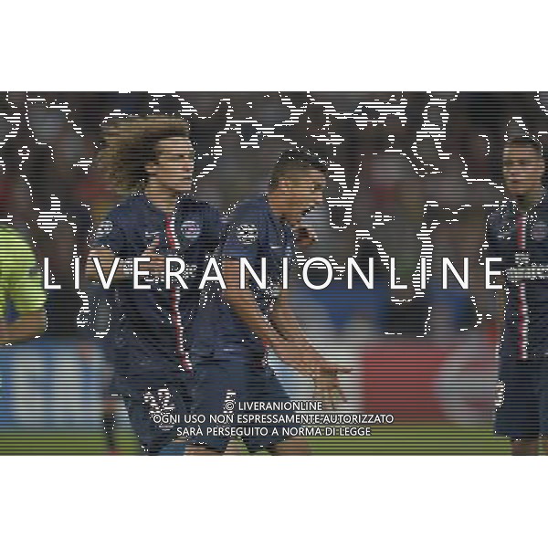 David LUIZ / MARQUINHOS - 30.09.2014 - Paris Saint Germain / Barcelone - Champions League Photo : Aurelien Meunier / Icon Sport /Agenzia Aldo Liverani sas - ITALY ONLY - EDITORIAL USE ONLY - PSG - BARCELLONA