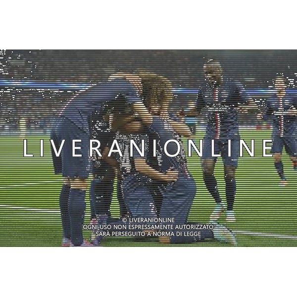 Joie PSG - 30.09.2014 - Paris Saint Germain / Barcelone - Champions League Photo : Aurelien Meunier / Icon Sport /Agenzia Aldo Liverani sas - ITALY ONLY - EDITORIAL USE ONLY - PSG - BARCELLONA