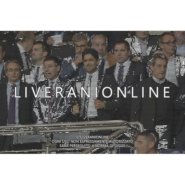 Artur Mas / Josep Maria Bartomeu / Nasser Al Khelaifi / Nicolas SARKOZY - 30.09.2014 - Paris Saint Germain / Barcelone - Champions League Photo : Aurelien Meunier / Icon Sport /Agenzia Aldo Liverani sas - ITALY ONLY - EDITORIAL USE ONLY - PSG - BARCELLONA