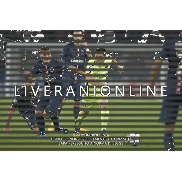 Marco VERRATTI / Lionel MESSI - 30.09.2014 - Paris Saint Germain / Barcelone - Champions League Photo : Aurelien Meunier / Icon Sport /Agenzia Aldo Liverani sas - ITALY ONLY - EDITORIAL USE ONLY - PSG - BARCELLONA