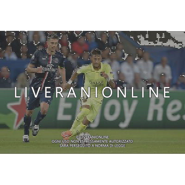Thiago MOTTA / NEYMAR - 30.09.2014 - Paris Saint Germain / Barcelone - Champions League Photo : Aurelien Meunier / Icon Sport /Agenzia Aldo Liverani sas - ITALY ONLY - EDITORIAL USE ONLY - PSG - BARCELLONA