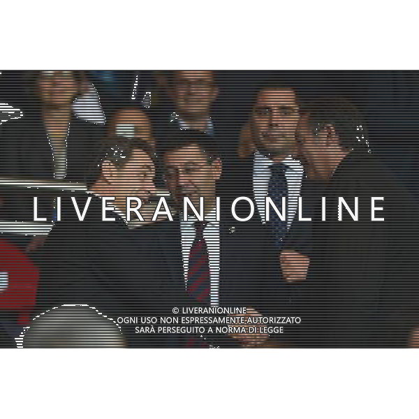 Nicolas SARKOZY / Josep Maria Bartomeu - 30.09.2014 - Paris Saint Germain / Barcelone - Champions League Photo : Dave Winter / Icon Sport /Agenzia Aldo Liverani sas - ITALY ONLY - EDITORIAL USE ONLY - PSG - BARCELLONA