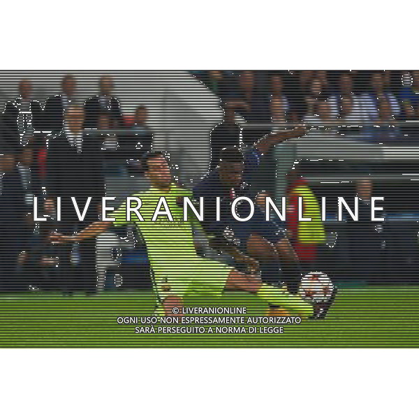 Jean Christophe BAHEBECK / Sergio BUSQUETS - 30.09.2014 - Paris Saint Germain / Barcelone - Champions League Photo : Dave Winter / Icon Sport /Agenzia Aldo Liverani sas - ITALY ONLY - EDITORIAL USE ONLY - PSG - BARCELLONA
