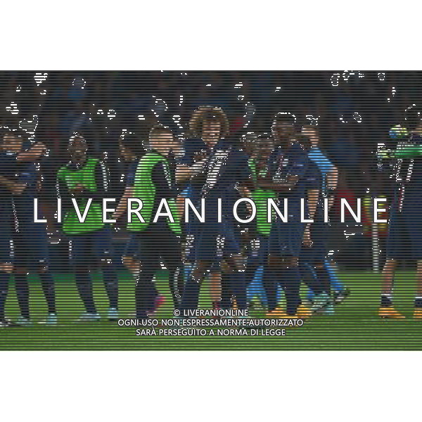 Joie PSG - Blaise MATUIDI / David LUIZ - 30.09.2014 - Paris Saint Germain / Barcelone - Champions League Photo : Dave Winter / Icon Sport /Agenzia Aldo Liverani sas - ITALY ONLY - EDITORIAL USE ONLY - PSG - BARCELLONA