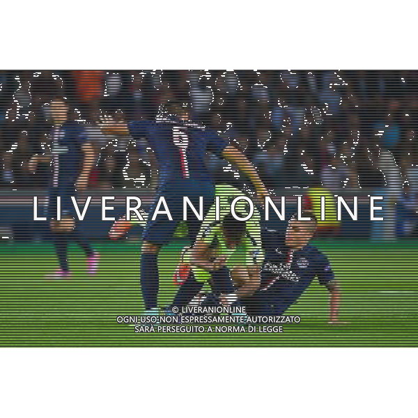 NEYMAR / MARQUINHOS / Marco VERRATTI - 30.09.2014 - Paris Saint Germain / Barcelone - Champions League Photo : Dave Winter / Icon Sport /Agenzia Aldo Liverani sas - ITALY ONLY - EDITORIAL USE ONLY - PSG - BARCELLONA