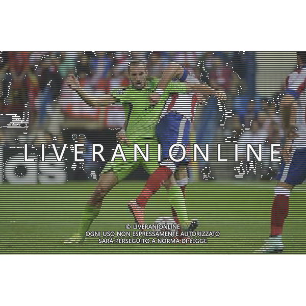Madrid 1-10-2014 - Estadio Vicente Calder˜n Atletico Madrid vs Juventus - Uefa Champions League 2014-2015 Nella foto: Chiellini , Mandzukic FOTO TARDITO-AG ALDO LIVERANI SAS