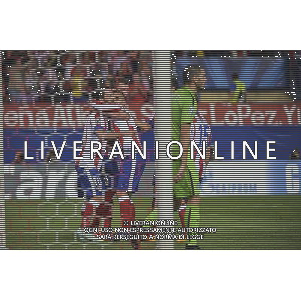 Madrid 1-10-2014 - Estadio Vicente Calder˜n Atletico Madrid vs Juventus - Uefa Champions League 2014-2015 Nella foto: esultanza Arda Turan FOTO TARDITO-AG ALDO LIVERANI SAS