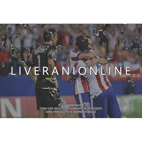 Madrid 1-10-2014 - Estadio Vicente Calder˜n Atletico Madrid vs Juventus - Uefa Champions League 2014-2015 Nella foto: esultanza Arda Turan FOTO TARDITO-AG ALDO LIVERANI SAS