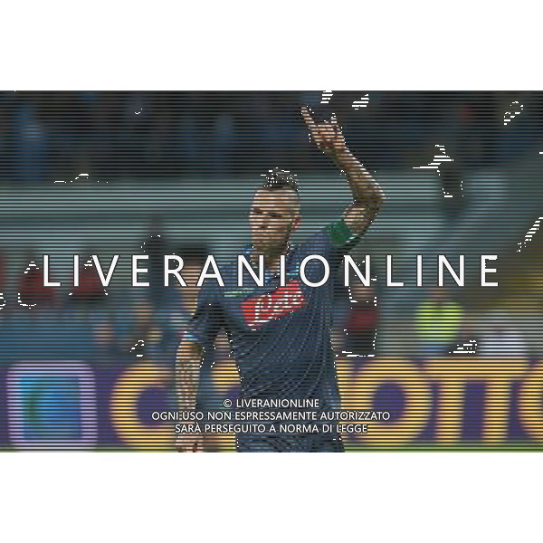 SLOVAN BRATISLAVA - NAPOLI UEFA EUROPA LEAGUE 02 OTTOBRE 2014 NELA FOTO: ESULTANZA DOPO IL GOL DI MAREK HAMSIK ©MOSCA/Agenzia Aldo Liverani sas