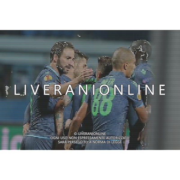 SLOVAN BRATISLAVA - NAPOLI UEFA EUROPA LEAGUE 02 OTTOBRE 2014 NELA FOTO: ESULTANZA DOPO IL GOL DI HIGUAIN ©MOSCA/Agenzia Aldo Liverani sas