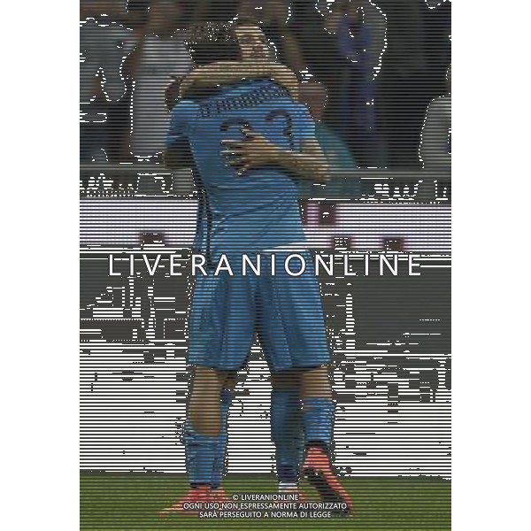UEFA Europa League 2014/2015 Gruppo F Milano - 02.10.2014 Inter-Qarabag Nella Foto:icardi esulta con d\'ambrosio /Ph.Vitez-Ag. Aldo Liverani