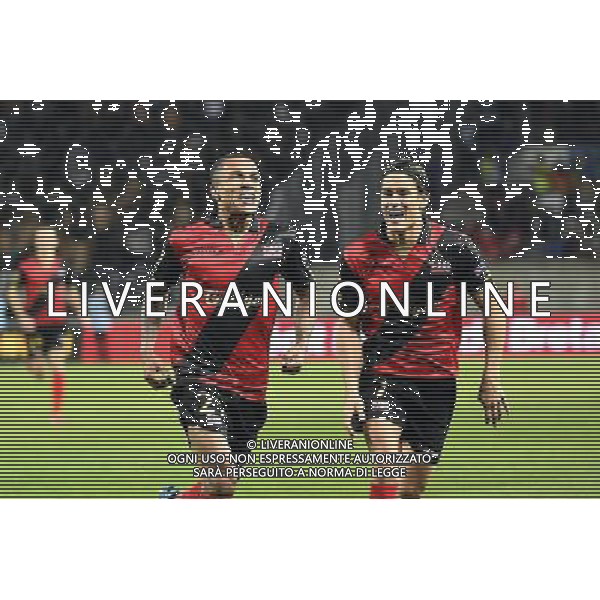 Joie Sylvain MARVEAUX / Dorian LEVEQUE - 02.10.2014 - Guingamp / PAOK Salonique - Europa League Photo : Fred Porcu / Icon Sport /Agenzia Aldo Liverani sas - ITALY ONLY - EDITORIAL USE ONLY