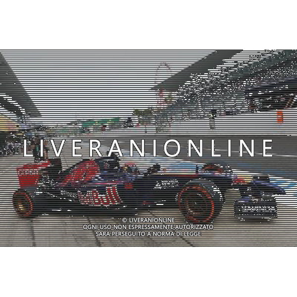 Max Verstappen (NLD) Scuderia Toro Rosso STR9 Test Driver leaves the pits. 03.10.2014. Formula 1 World Championship, Rd 15, Japanese Grand Prix, Suzuka, Japan, Practice Day. AG ALDO LIVERANI SAS ONLY ITALY