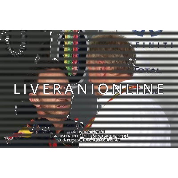 (L to R): Christian Horner (GBR) Red Bull Racing Team Principal with Dr Helmut Marko (AUT) Red Bull Motorsport Consultant. 03.10.2014. Formula 1 World Championship, Rd 15, Japanese Grand Prix, Suzuka, Japan, Practice Day. AG ALDO LIVERANI SAS ONLY ITALY